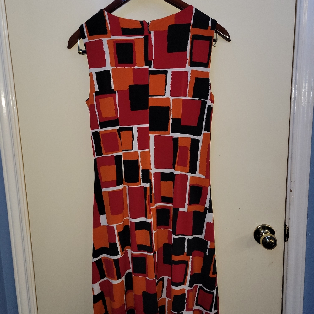 Vintage Calvin Klein square pattern dress